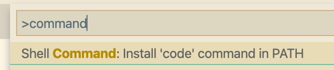 Install code on the command line