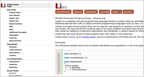 Umple - A model oriented programming language